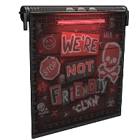 NOT Friendly Clan Garage Door