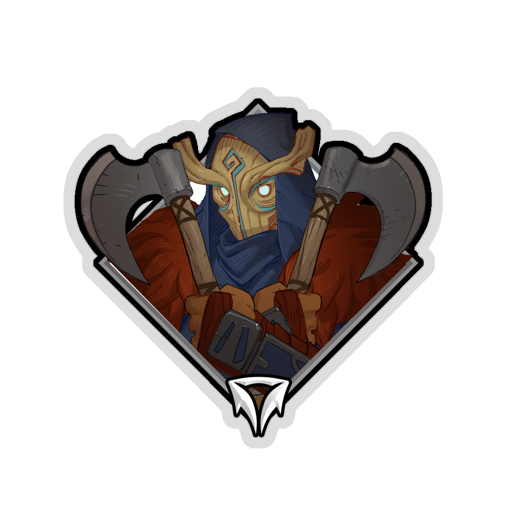Holo Crownfall Sticker - Serina (Axes)